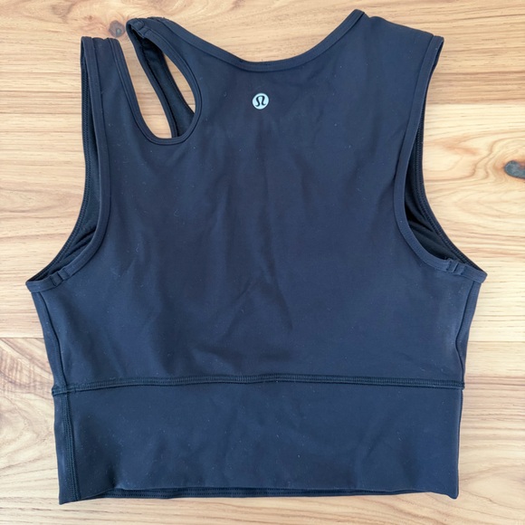 Lululemon blue shoulder cut out top - Picture 2 of 3